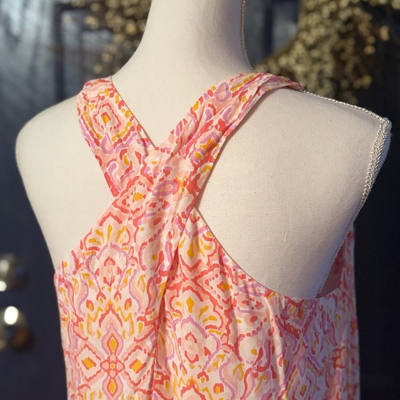 LOFT Vibrant Mini Dress with Crisscross back NWOT size Small - Picture 3 of 14